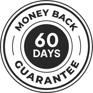 60-day money-back guarantee seal